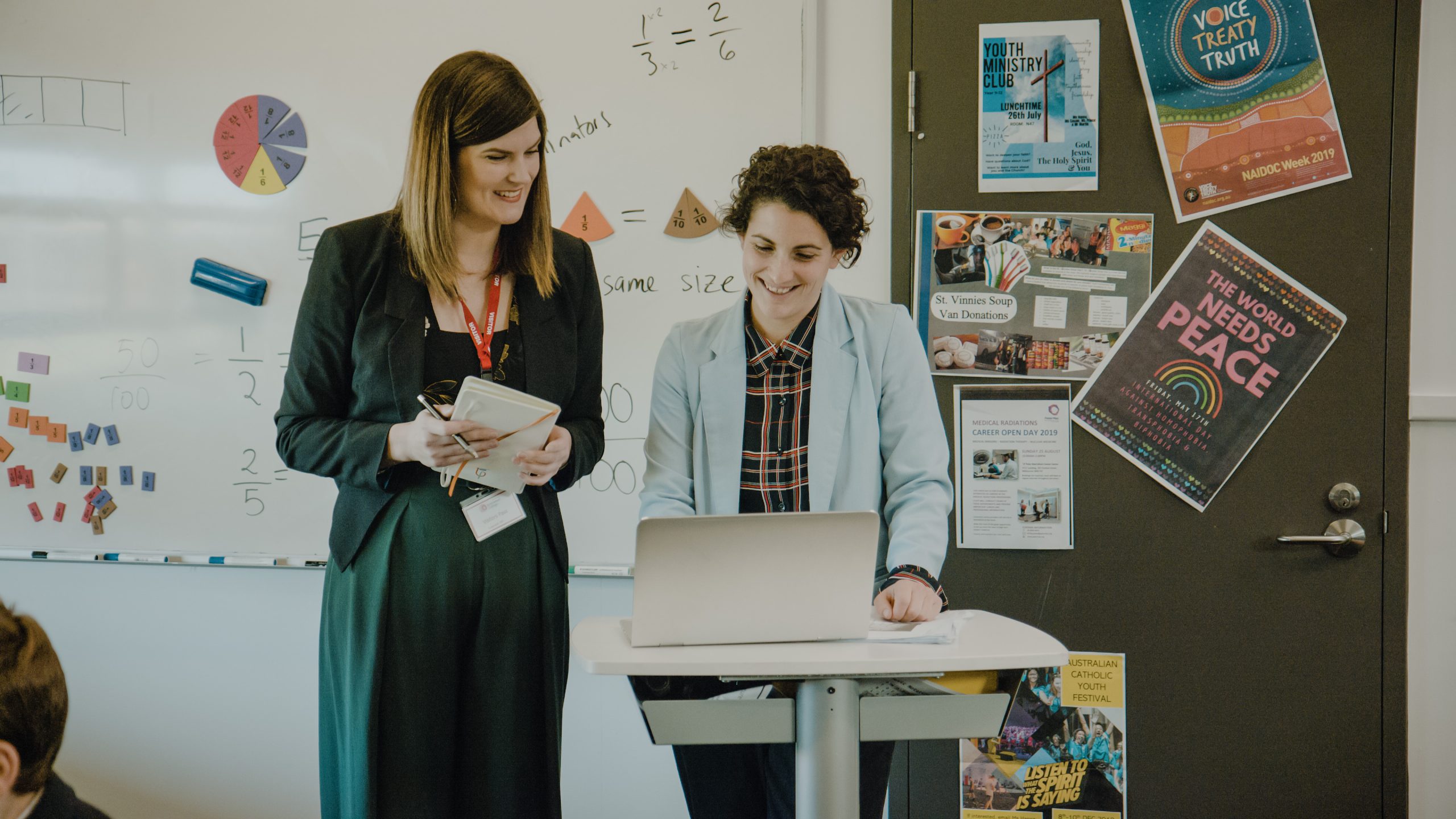Maths teachers collaborating